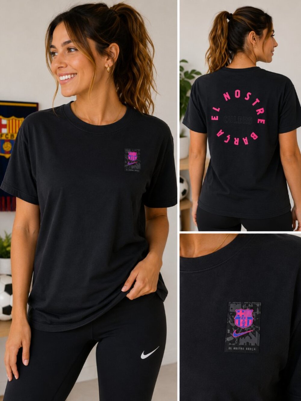 🔥⚽️ NIKE x FC BARCELONA "EL NOSTRE BARÇA" WOMEN'S TEE – NWT – SIZE MEDIUM ⚽️🔥